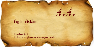Ágh Ádám névjegykártya