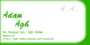 adam agh business card